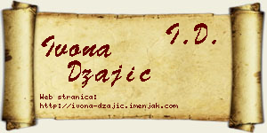 Ivona Džajić vizit kartica